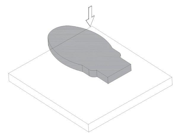 Place the template on the plasterboard