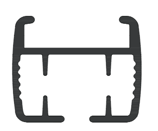Curtain track for Somfy / Brain motor