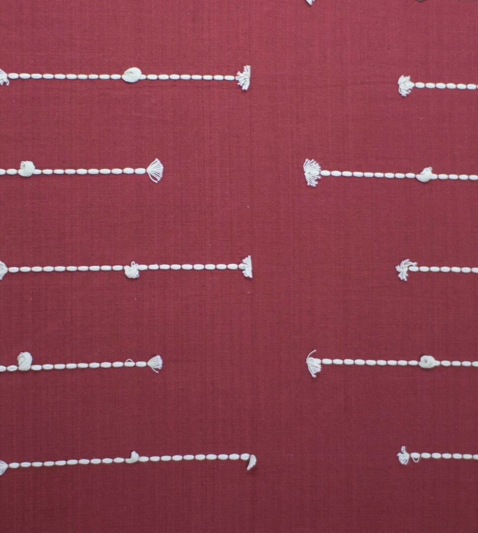 Ύφασμα ΒΑΜΒΑΚΕΡΟ ΚΟΚΚΙΝΟ ΜΕ ΣΧΕΔΙΟ ΣΧΟΙΝΙ ΜΠΕΖ  1