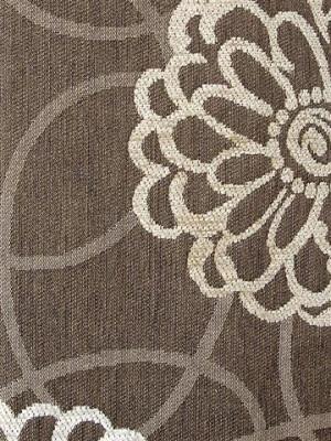 Ύφασμα Στόφα Καφε Σενύλ Λουλ.Μπεζ EN