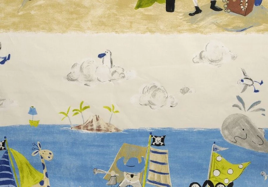 Ύφασμα Κρετον Treas.Isl.2459 Denim EN 1